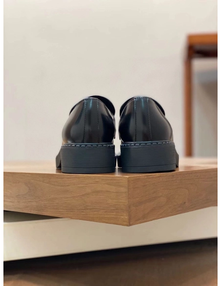 Prada Chocolate brushed leather loafers,PRADA SNEAKER,Other Brand Reps Sneakers