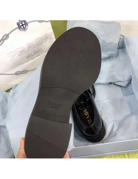 Prada Chocolate brushed leather loafers,PRADA SNEAKER,Other Brand Reps Sneakers