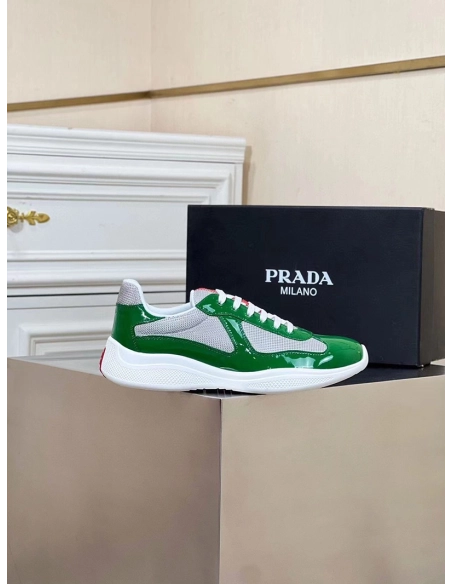 Prada Americas Cup Green Silver,PRADA SNEAKER,Other Brand Reps Sneakers