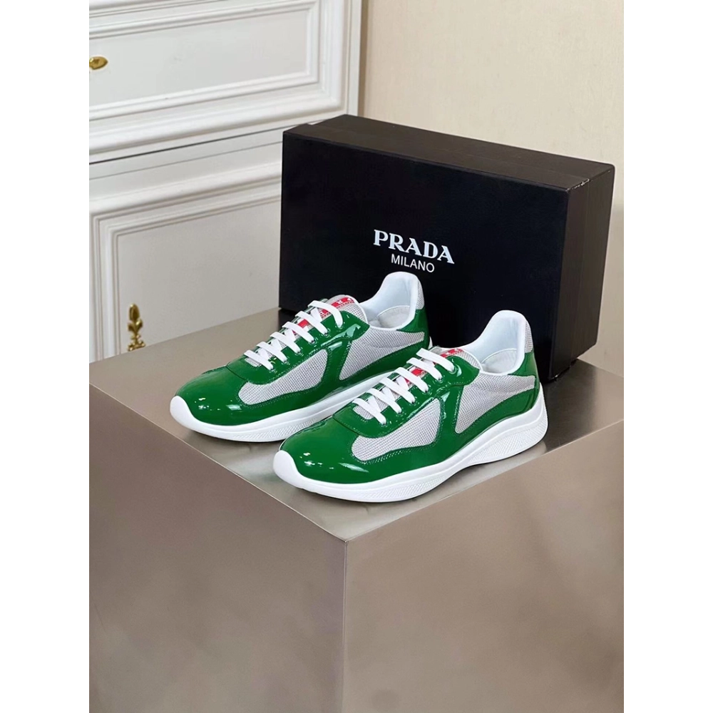 Prada Americas Cup Green Silver,PRADA SNEAKER,Other Brand Reps Sneakers