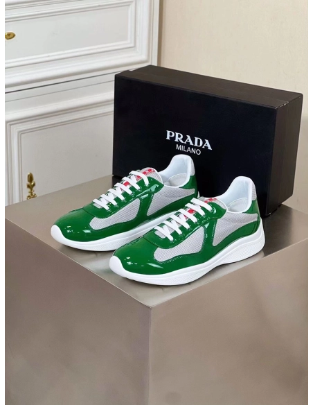 Prada Americas Cup Green Silver,PRADA SNEAKER,Other Brand Reps Sneakers