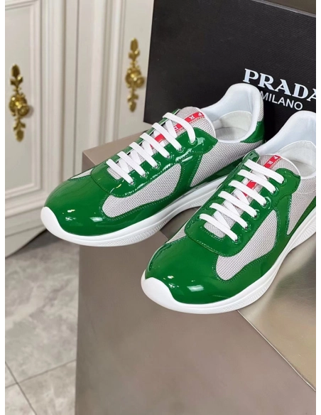 Prada Americas Cup Green Silver,PRADA SNEAKER,Other Brand Reps Sneakers