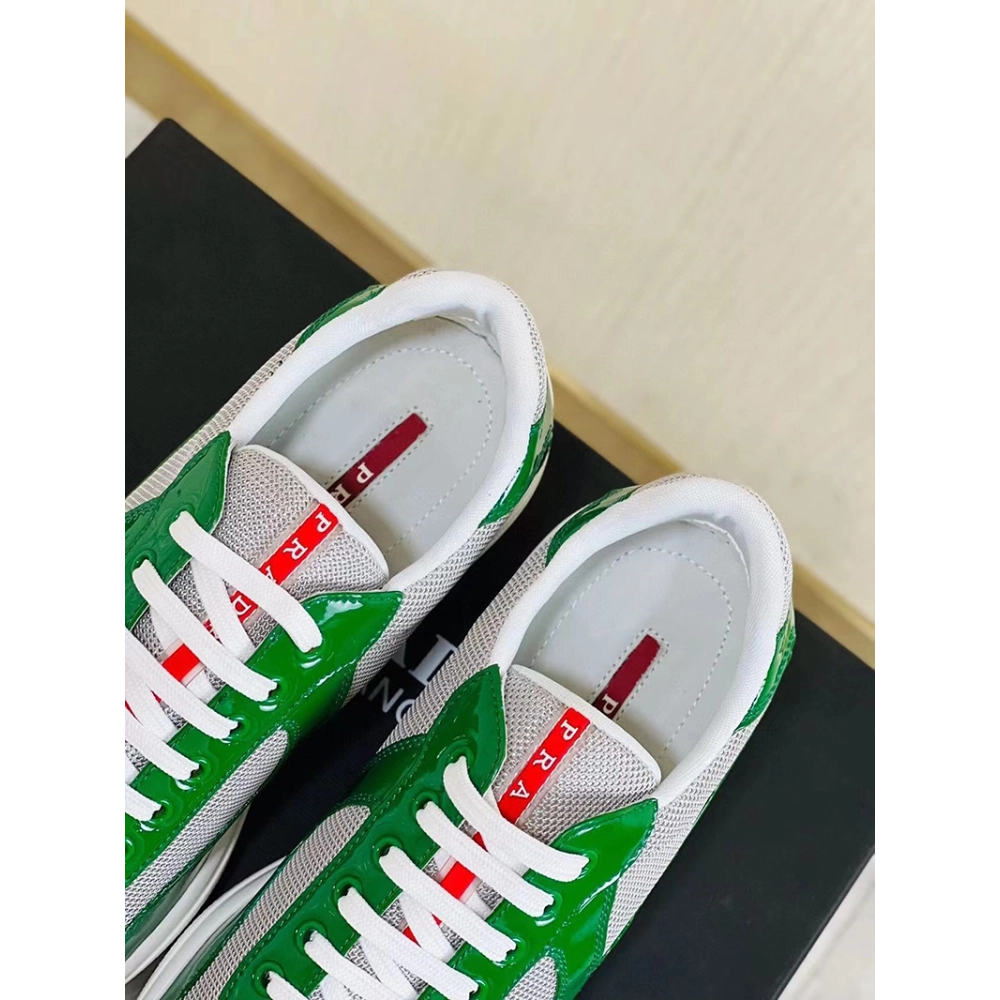 Prada Americas Cup Green Silver,PRADA SNEAKER,Other Brand Reps Sneakers