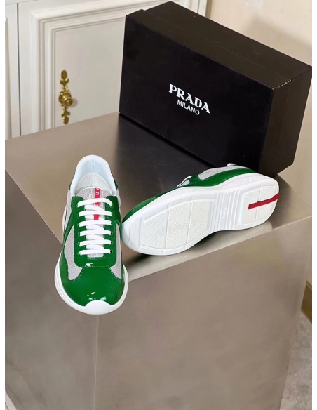 Prada Americas Cup Green Silver,PRADA SNEAKER,Other Brand Reps Sneakers
