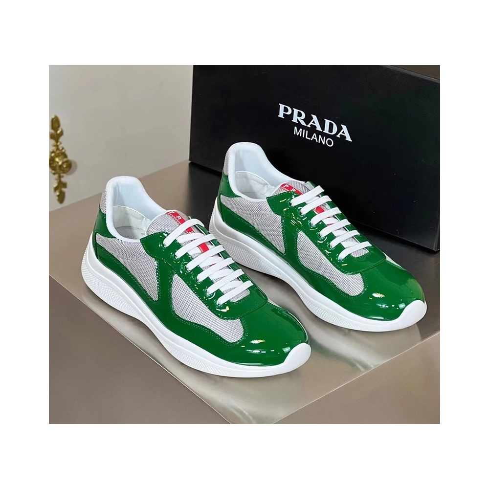 Prada Americas Cup Green Silver,PRADA SNEAKER,Other Brand Reps Sneakers