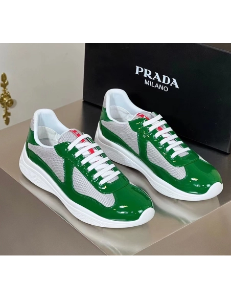 Prada Americas Cup Green Silver,PRADA SNEAKER,Other Brand Reps Sneakers