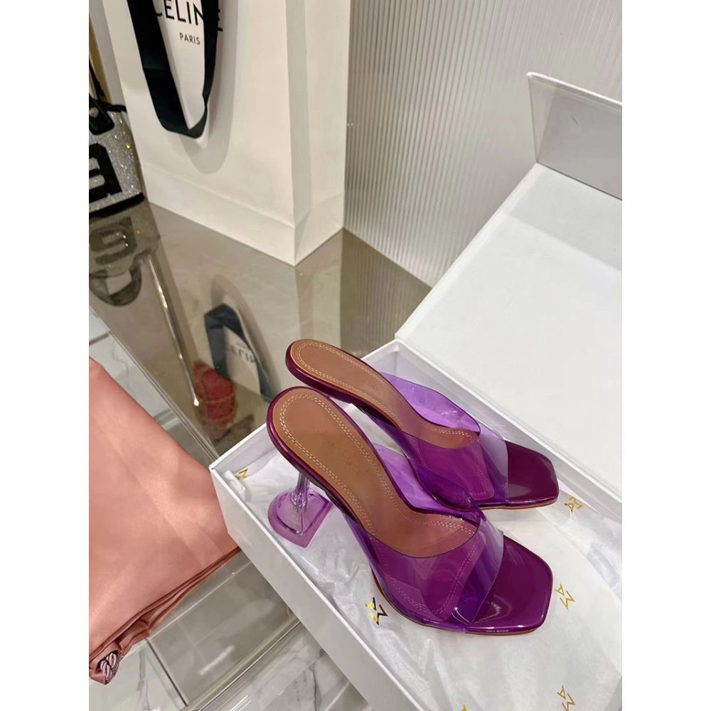 Amina Muaddi Purple Lupita Mules H:9.5cm,Other Reps Sneakers,Other Brand Reps Sneakers