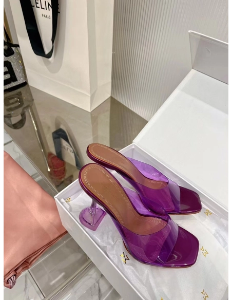 Amina Muaddi Purple Lupita Mules H:9.5cm,Other Reps Sneakers,Other Brand Reps Sneakers