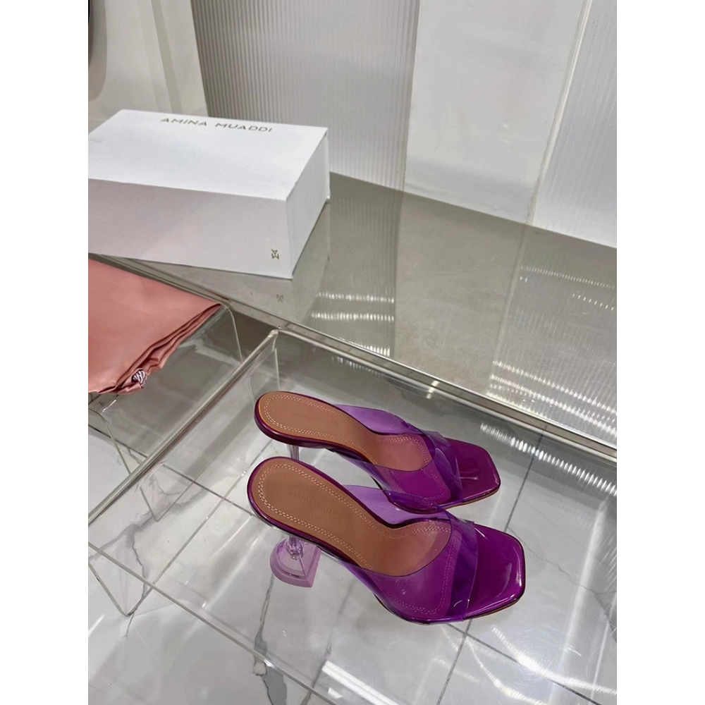 Amina Muaddi Purple Lupita Mules H:9.5cm,Other Reps Sneakers,Other Brand Reps Sneakers
