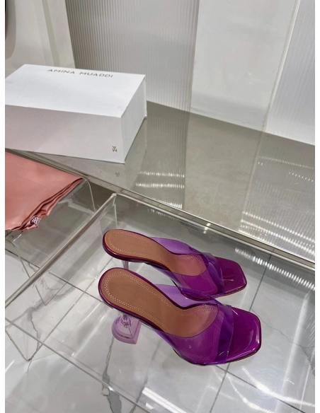Amina Muaddi Purple Lupita Mules H:9.5cm,Other Reps Sneakers,Other Brand Reps Sneakers
