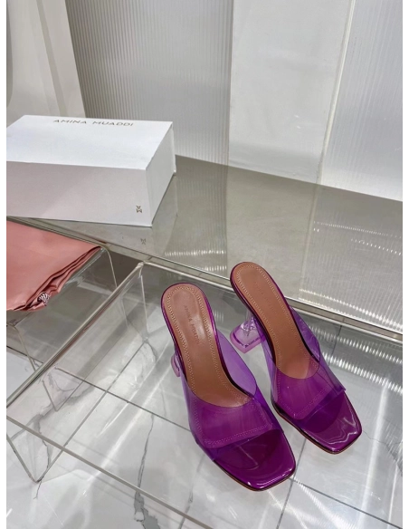 Amina Muaddi Purple Lupita Mules H:9.5cm,Other Reps Sneakers,Other Brand Reps Sneakers