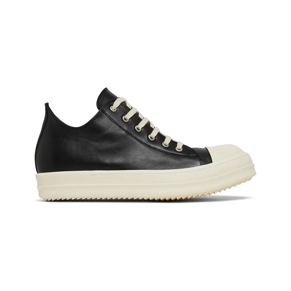 Rick Owens Strobe Leather Low Black Milk,RICK OWENS,Other Brand Reps Sneakers