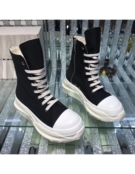 Rick Owens Abstract High Top Black Milk,RICK OWENS,Other Brand Reps Sneakers