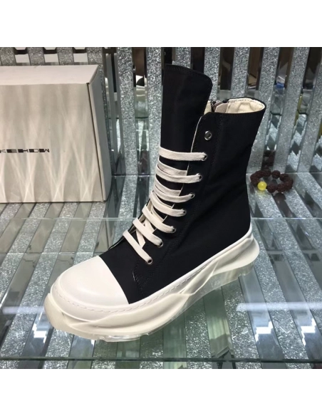 Rick Owens Abstract High Top Black Milk,RICK OWENS,Other Brand Reps Sneakers