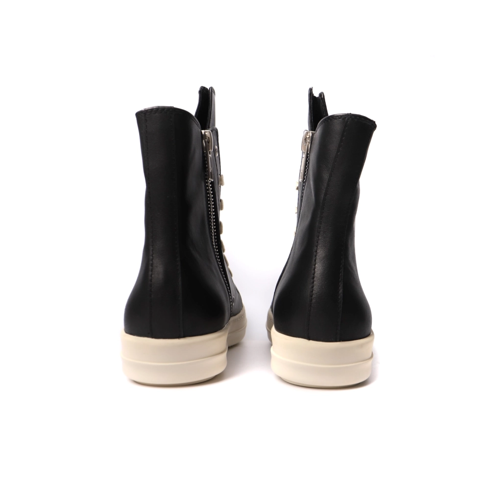 Rick Owens Strobe Leather High Black Milk,RICK OWENS,Other Brand Reps Sneakers