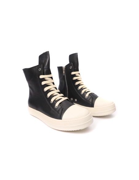 Rick Owens Strobe Leather High Black Milk,RICK OWENS,Other Brand Reps Sneakers