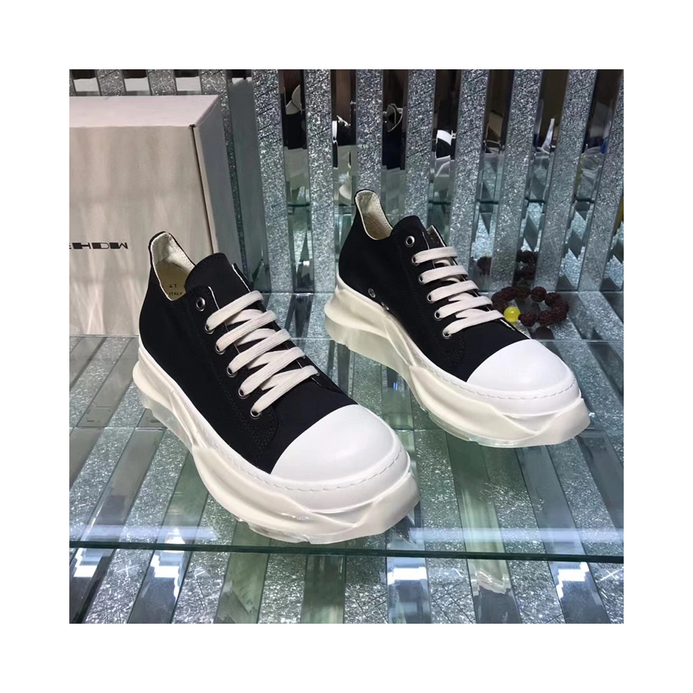 Rick Owens DRKSHDW Strobe Cotton Denim Abstract Low Black Milk,RICK OWENS,Other Brand Reps Sneakers