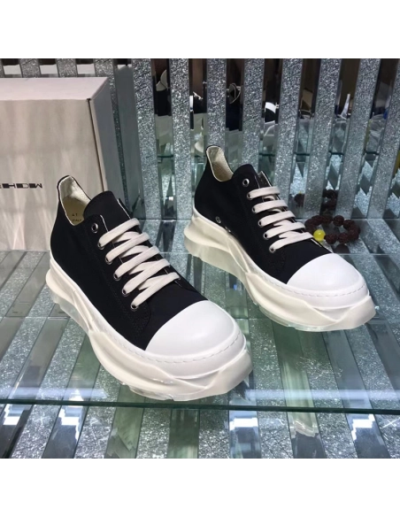 Rick Owens DRKSHDW Strobe Cotton Denim Abstract Low Black Milk,RICK OWENS,Other Brand Reps Sneakers