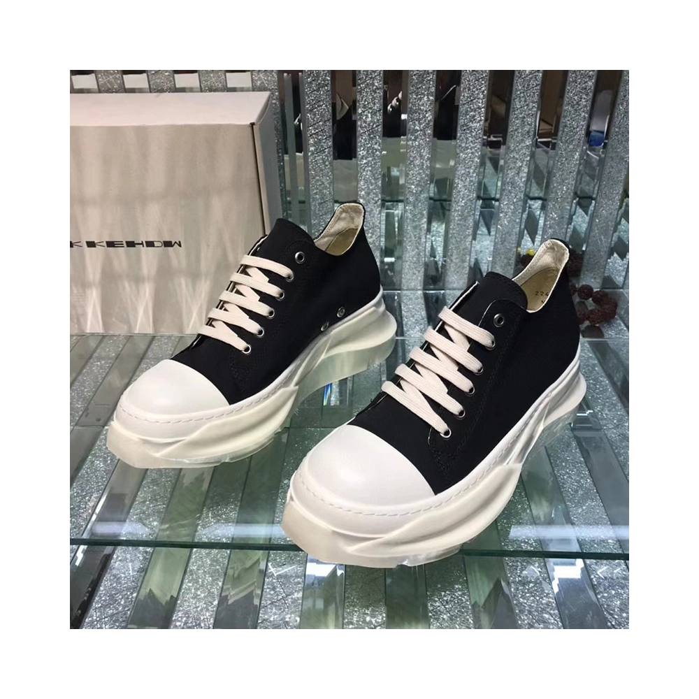 Rick Owens DRKSHDW Strobe Cotton Denim Abstract Low Black Milk,RICK OWENS,Other Brand Reps Sneakers