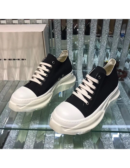 Rick Owens DRKSHDW Strobe Cotton Denim Abstract Low Black Milk,RICK OWENS,Other Brand Reps Sneakers