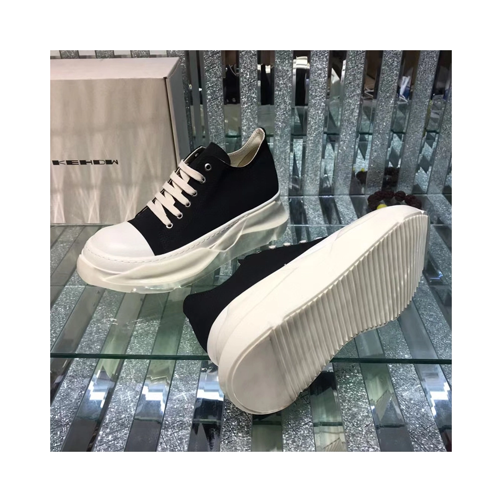 Rick Owens DRKSHDW Strobe Cotton Denim Abstract Low Black Milk,RICK OWENS,Other Brand Reps Sneakers