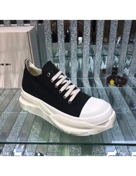 Rick Owens DRKSHDW Strobe Cotton Denim Abstract Low Black Milk,RICK OWENS,Other Brand Reps Sneakers