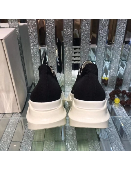 Rick Owens DRKSHDW Strobe Cotton Denim Abstract Low Black Milk,RICK OWENS,Other Brand Reps Sneakers