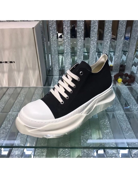 Rick Owens DRKSHDW Strobe Cotton Denim Abstract Low Black Milk,RICK OWENS,Other Brand Reps Sneakers