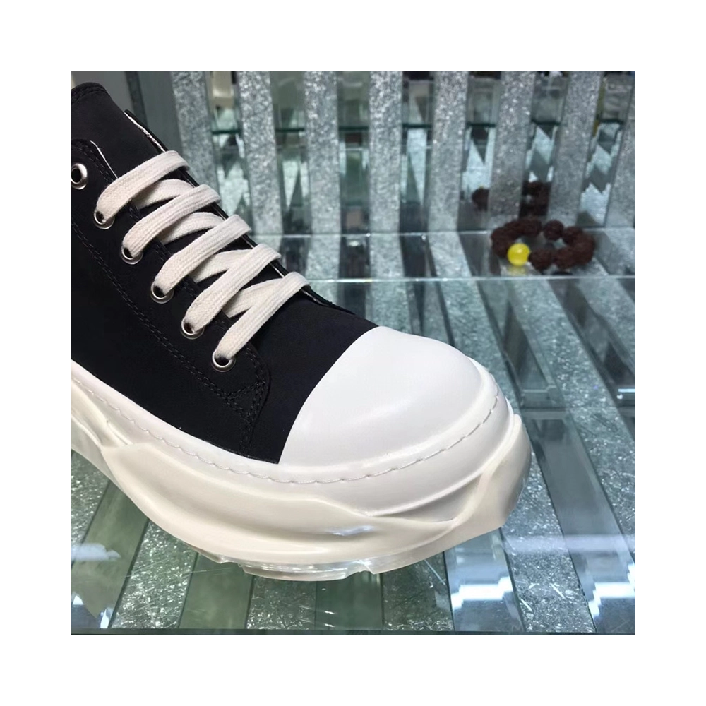 Rick Owens DRKSHDW Strobe Cotton Denim Abstract Low Black Milk,RICK OWENS,Other Brand Reps Sneakers