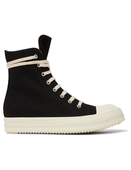 Rick Owens DRKSHDW Strobe Cotton Denim High Black Milk,RICK OWENS,Other Brand Reps Sneakers