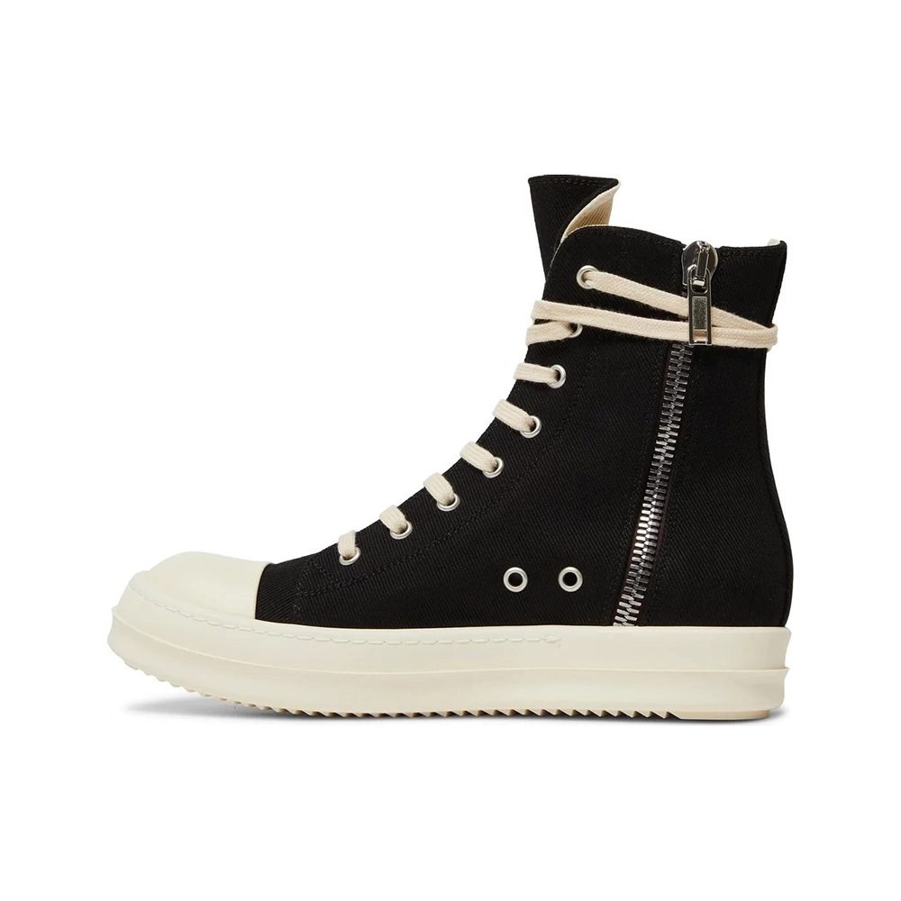Rick Owens DRKSHDW Strobe Cotton Denim High Black Milk,RICK OWENS,Other Brand Reps Sneakers