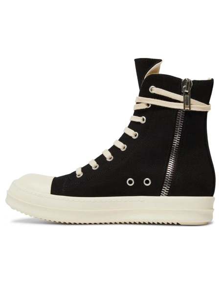 Rick Owens DRKSHDW Strobe Cotton Denim High Black Milk,RICK OWENS,Other Brand Reps Sneakers