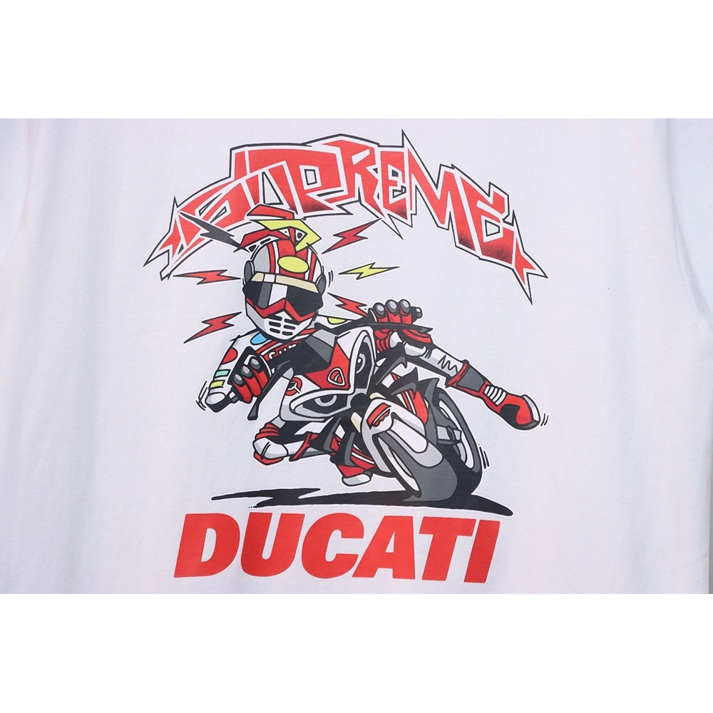 Supreme Ducati co-branded printed short-sleeved T-shirt TSK3,All order with free shipping Cheap Supreme with free shipping