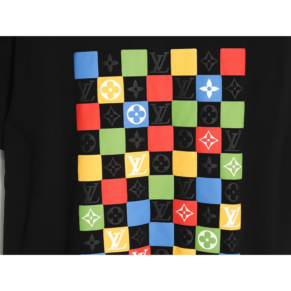 Reps Louis Vuitton Checkerboard Color Short Sleeve T-Shirt TSK1,All order with free shipping Reps Louis Vuitton