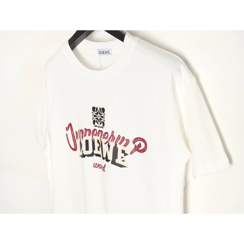 Loewe Overlapping Lettering Short Sleeve T-Shirt,All order with free shipping Loewe