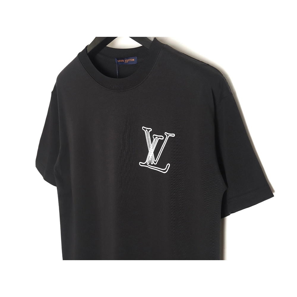 Reps Louis Vuitton line logo short-sleeved T-shirt TSK1,All order with free shipping Reps Louis Vuitton
