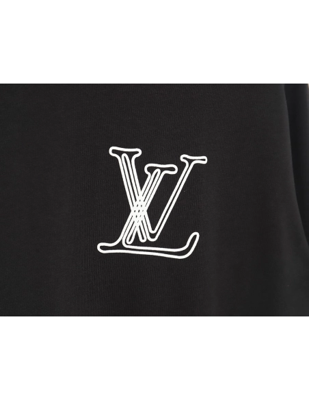 Reps Louis Vuitton line logo short-sleeved T-shirt TSK1,All order with free shipping Reps Louis Vuitton