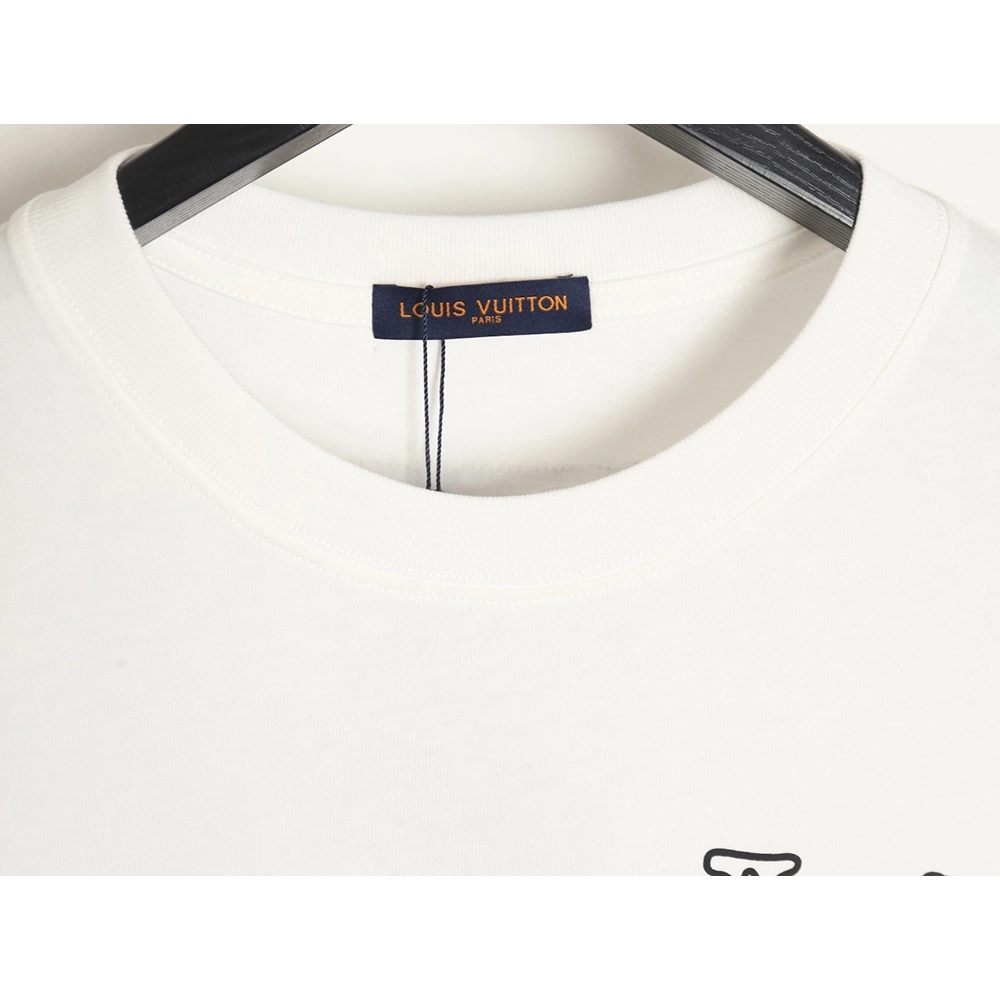 Reps Louis Vuitton line logo short-sleeved T-shirt,All order with free shipping Reps Louis Vuitton