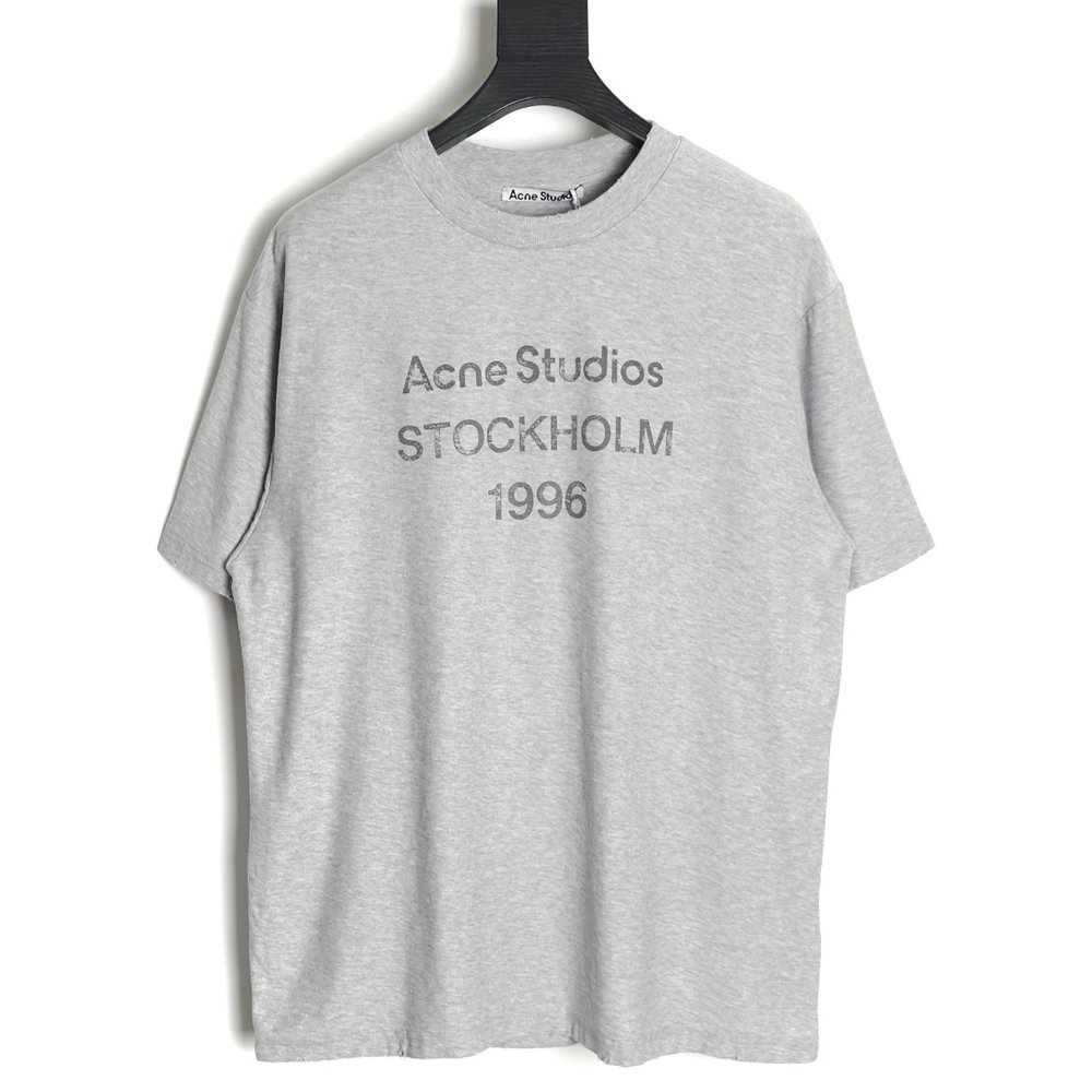 Acne Studios Gradient Mottled 1996 Lettering Print Short Sleeve T-shirt,All order with free shipping Acne Studios