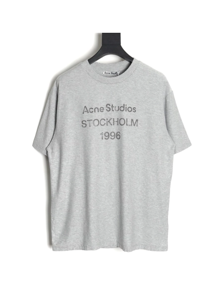 Acne Studios Gradient Mottled 1996 Lettering Print Short Sleeve T-shirt,All order with free shipping Acne Studios