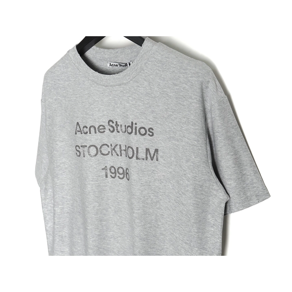 Acne Studios Gradient Mottled 1996 Lettering Print Short Sleeve T-shirt,All order with free shipping Acne Studios