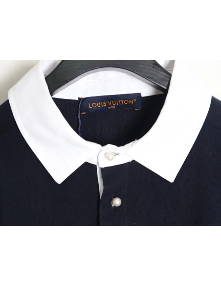 Reps Louis Vuitton Colorblock Signature Polo Short Sleeve T-Shirt,All order with free shipping Reps Louis Vuitton