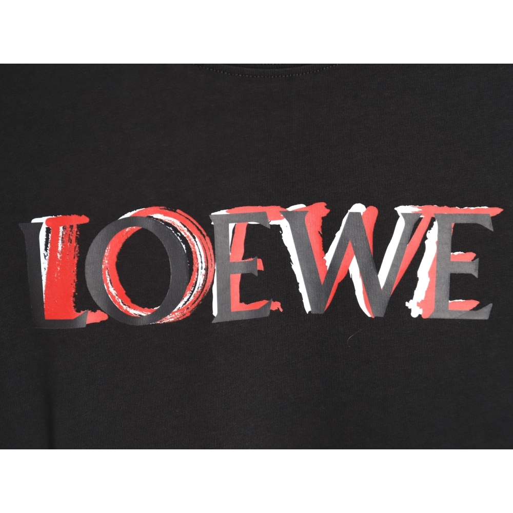 Loewe 24SS painted letter short-sleeved T-shirt,All order with free shipping Loewe