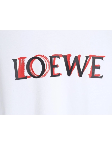 Loewe 24SS painted letter short-sleeved T-shirt,All order with free shipping Loewe