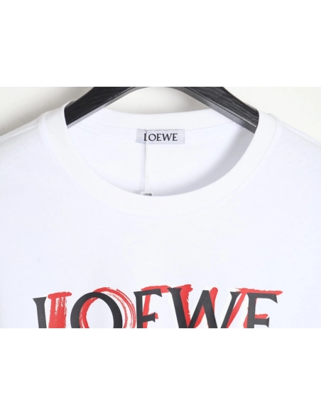 Loewe 24SS painted letter short-sleeved T-shirt,All order with free shipping Loewe