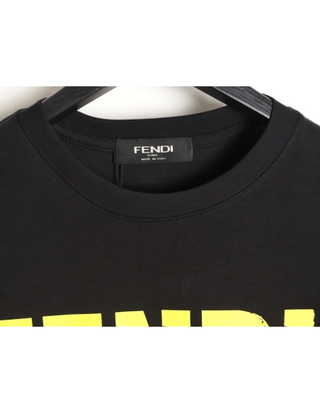 Fendi 24SS painted lettering short-sleeved T-shirt TSK1,All order with free shipping Fendi