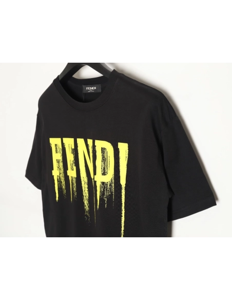 Fendi 24SS painted lettering short-sleeved T-shirt TSK1,All order with free shipping Fendi