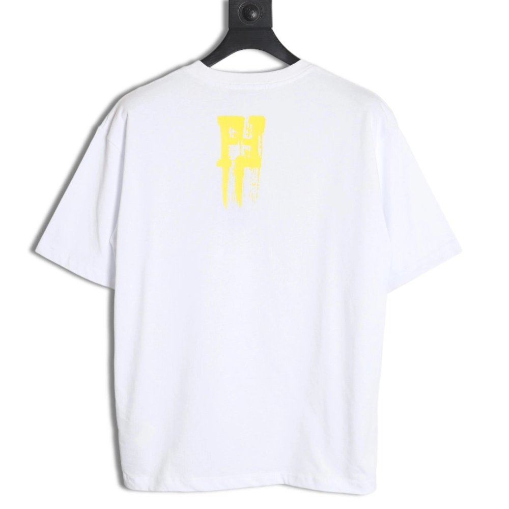 Fendi 24SS painted lettering short-sleeved T-shirt,All order with free shipping Fendi