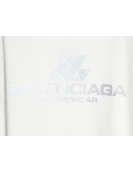 Balenciaga 24SS reflective lettering print short-sleeved T-shirt,All order with free shipping Balenciaga