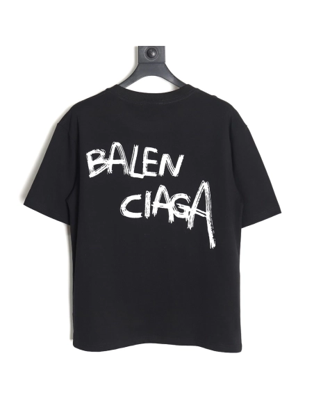 Balenciaga 24SS misplaced letter print short-sleeved T-shirt TSK1,All order with free shipping Balenciaga